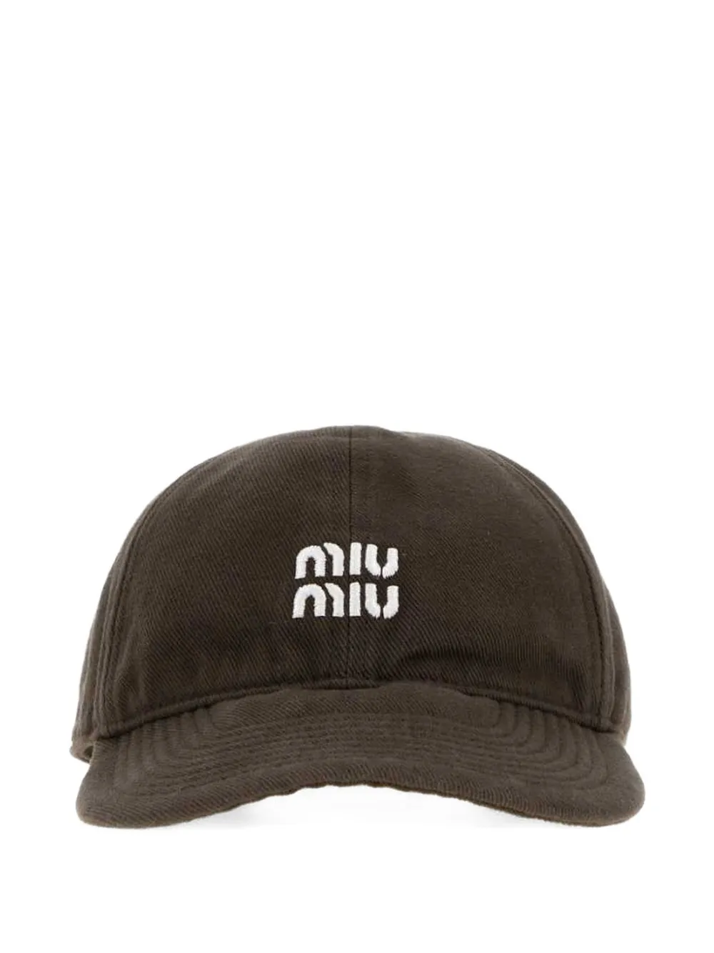Miu Miu denim baseball cap - Braun