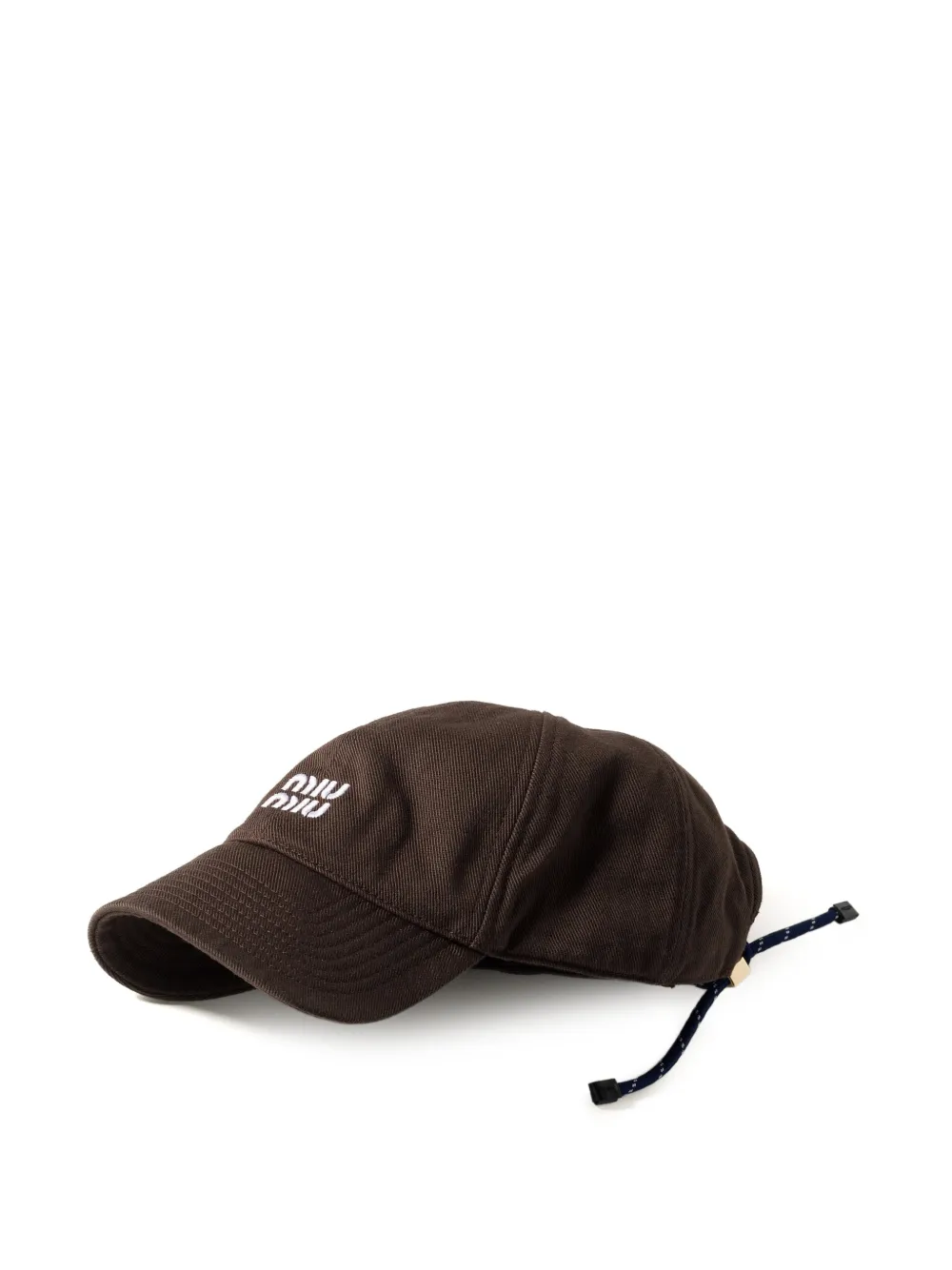 Miu Miu denim baseball cap - Braun