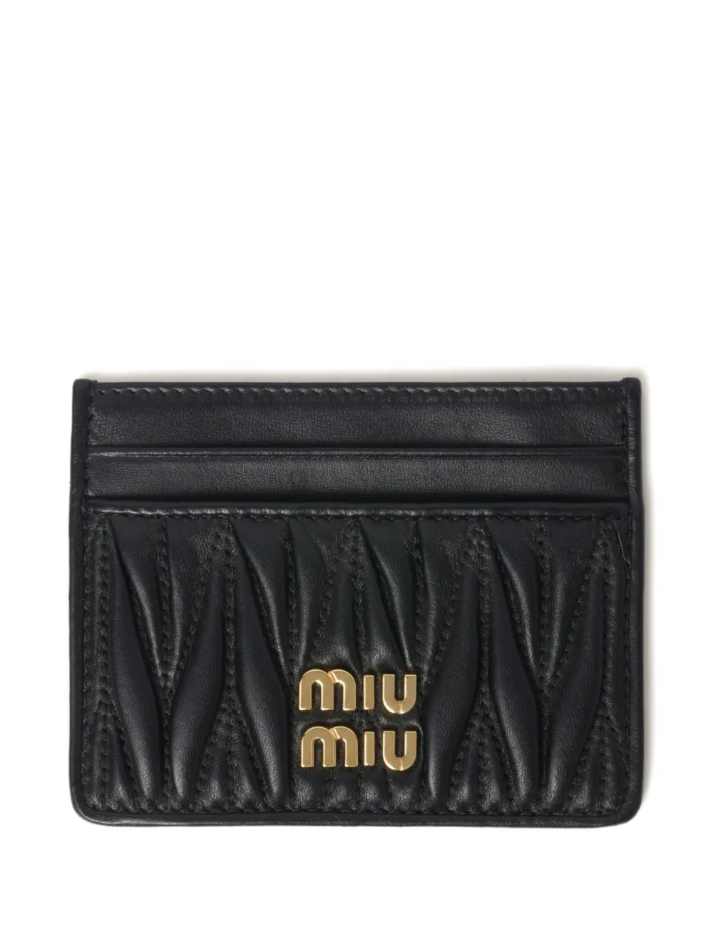 Miu Miu matelassé nappa-leather card holder - Nero
