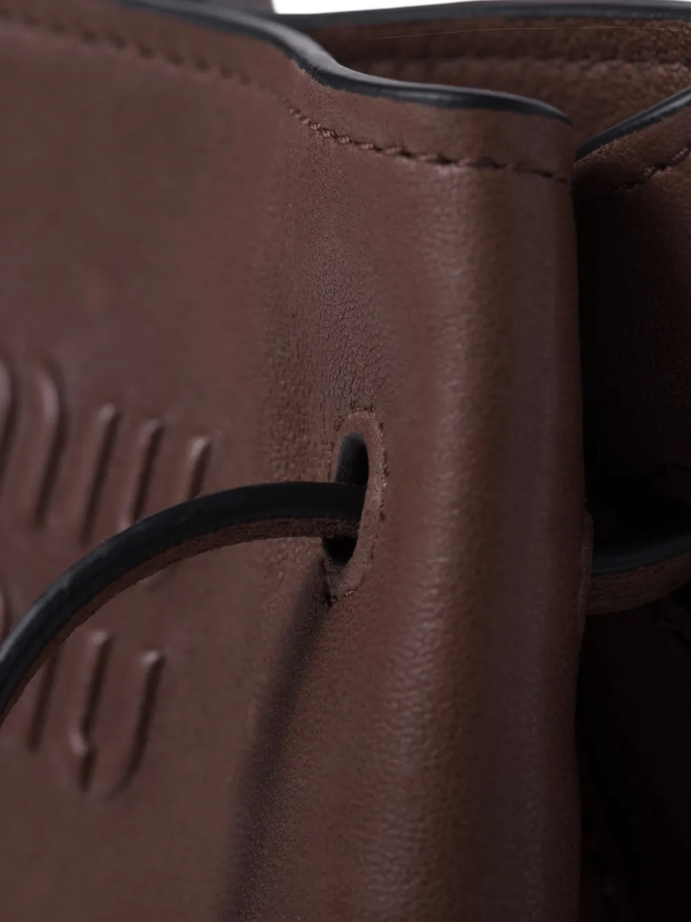 Miu Tas van nappa leer Bruin