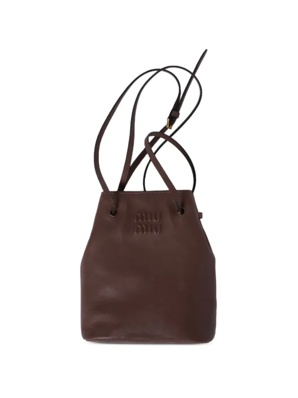 Miu Miu Nappa-leather Mini Bag in Brown