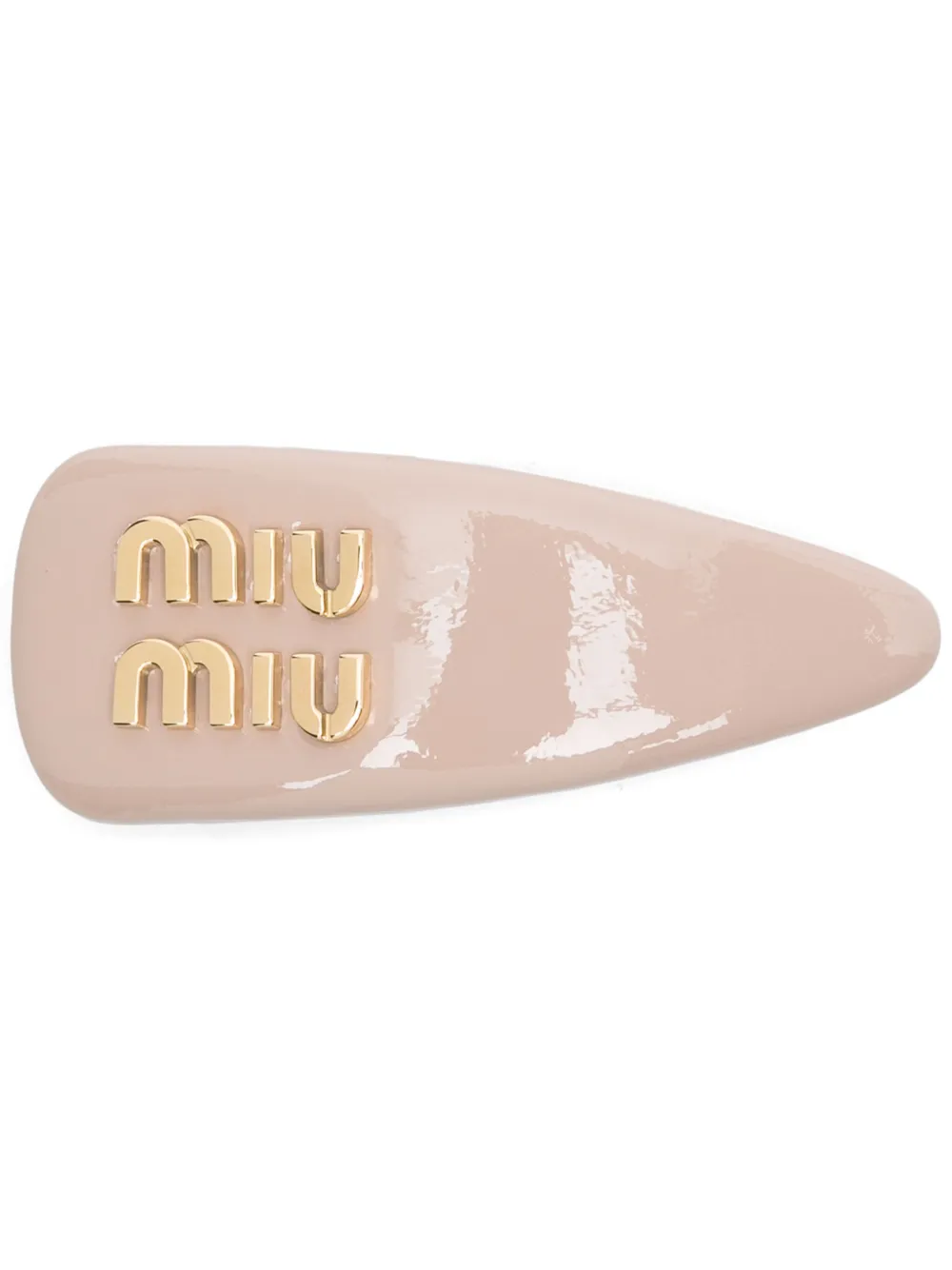 Miu Miu patent-leather hair clip - Toni neutri