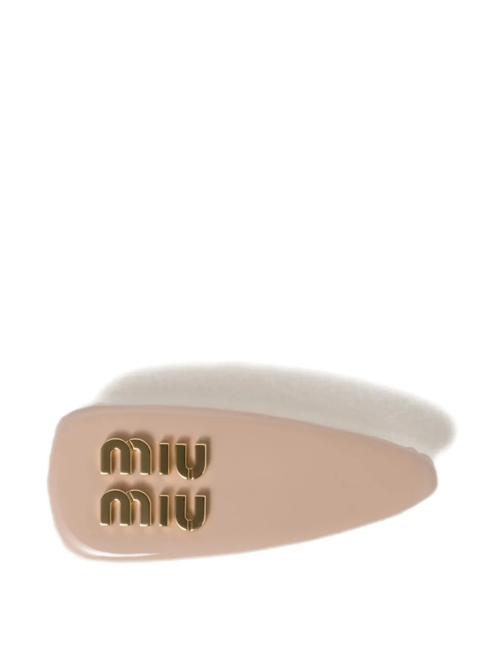 Miu Miu patent-leather hair clip - Toni neutri