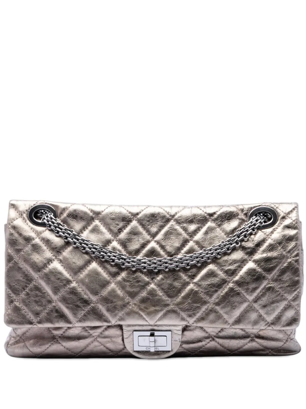 CHANEL Pre-Owned 2006-2008 Metallic Aged Calfskin Reissue 2.55 Double Flap 227 shoulder bag - Oro