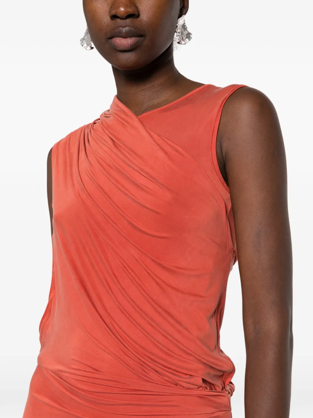 Balmain draped maxi dress Oranje
