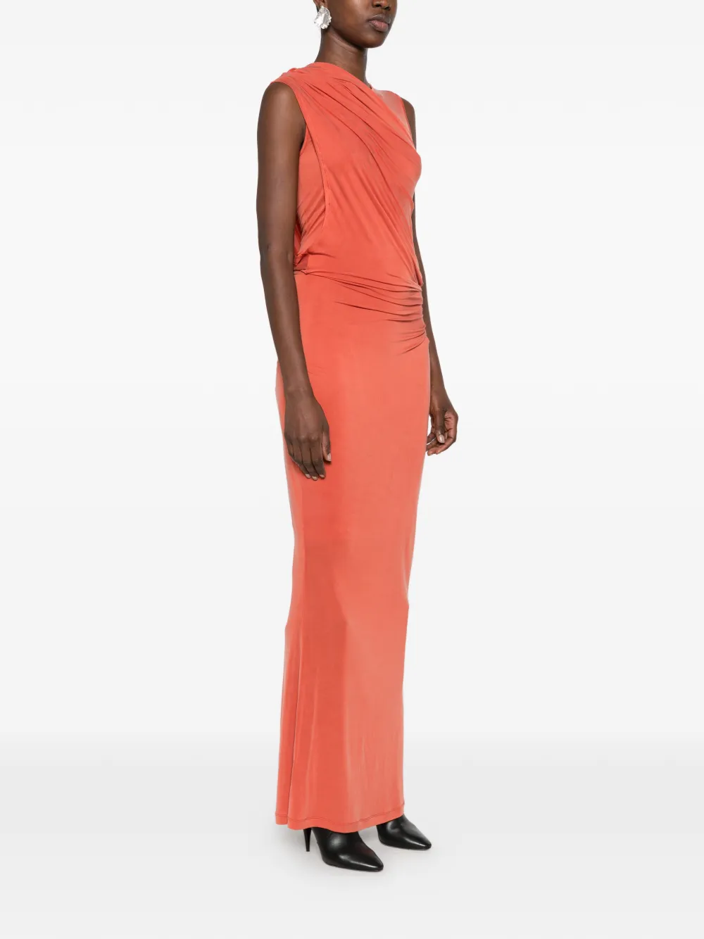 Balmain draped maxi dress Oranje