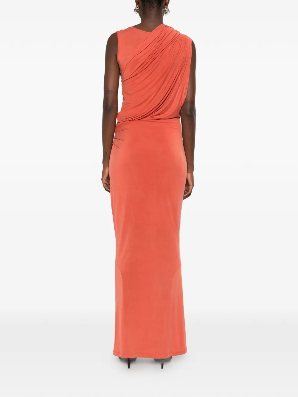 Balmain draped maxi dress Oranje