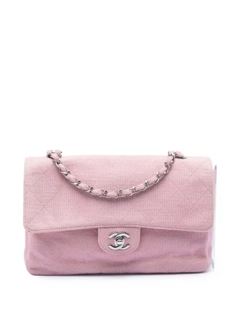 CHANEL Pre-Owned sac à bandoulière Classic Jersey médium à rabat (1997-1999)