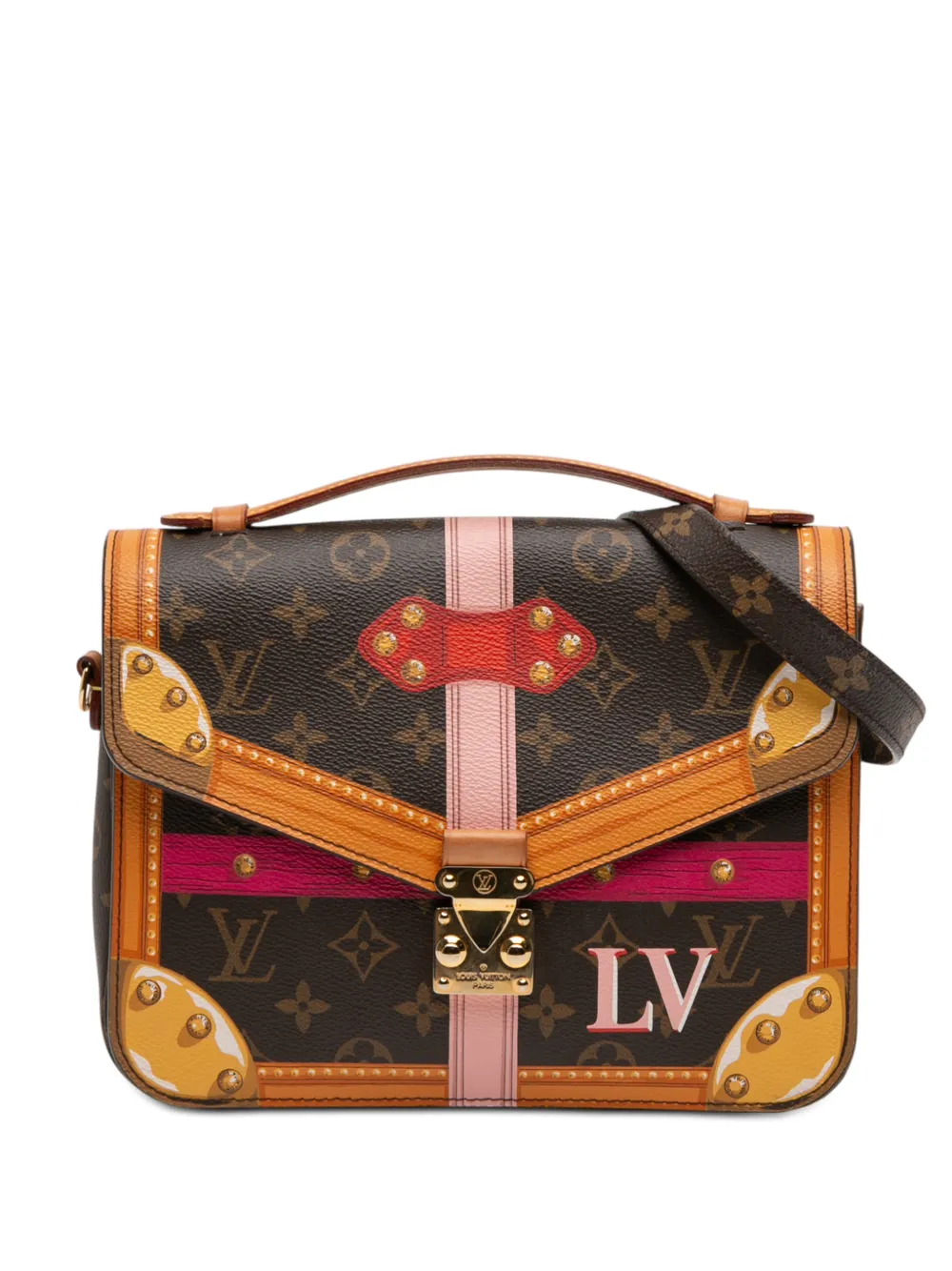 Louis Vuitton Pre-Owned 2018 Monogram Summer Trunks Pochette Metis satchel - Marrone