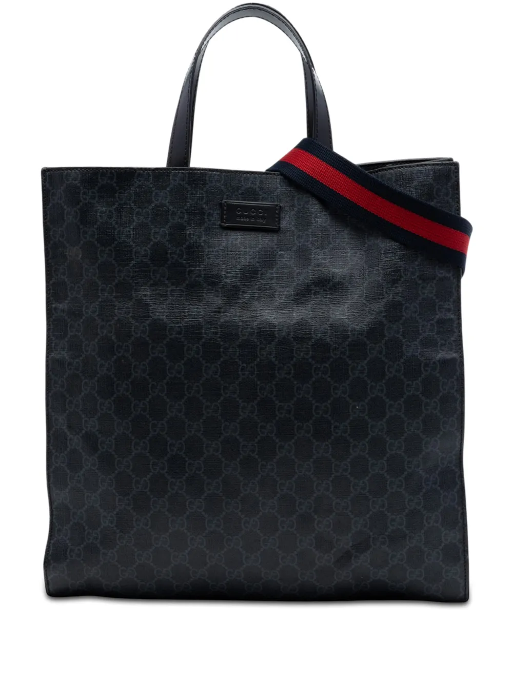 Gucci Pre-Owned 2016-2026 GG Supreme Convertible Soft Tote satchel - Nero