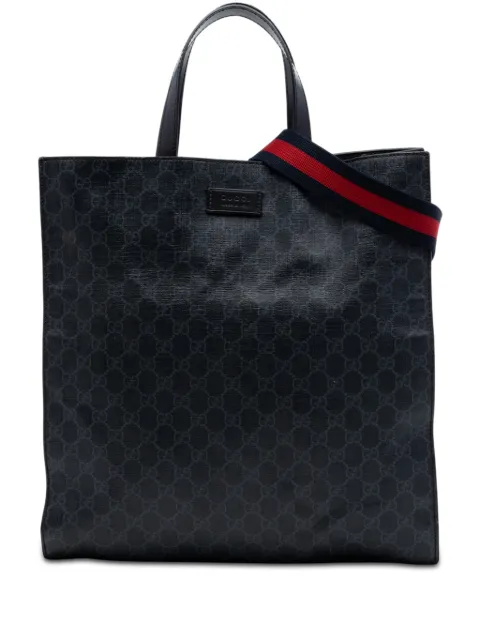 Gucci Pre-Owned 2016-2026 GG Supreme Convertible Soft Tote satchel