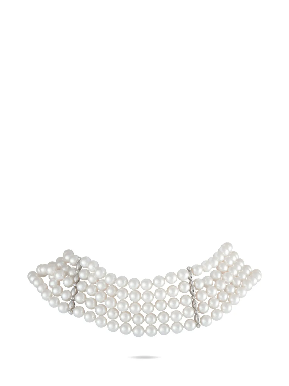 Assael five-row pearl choker necklace - Silber