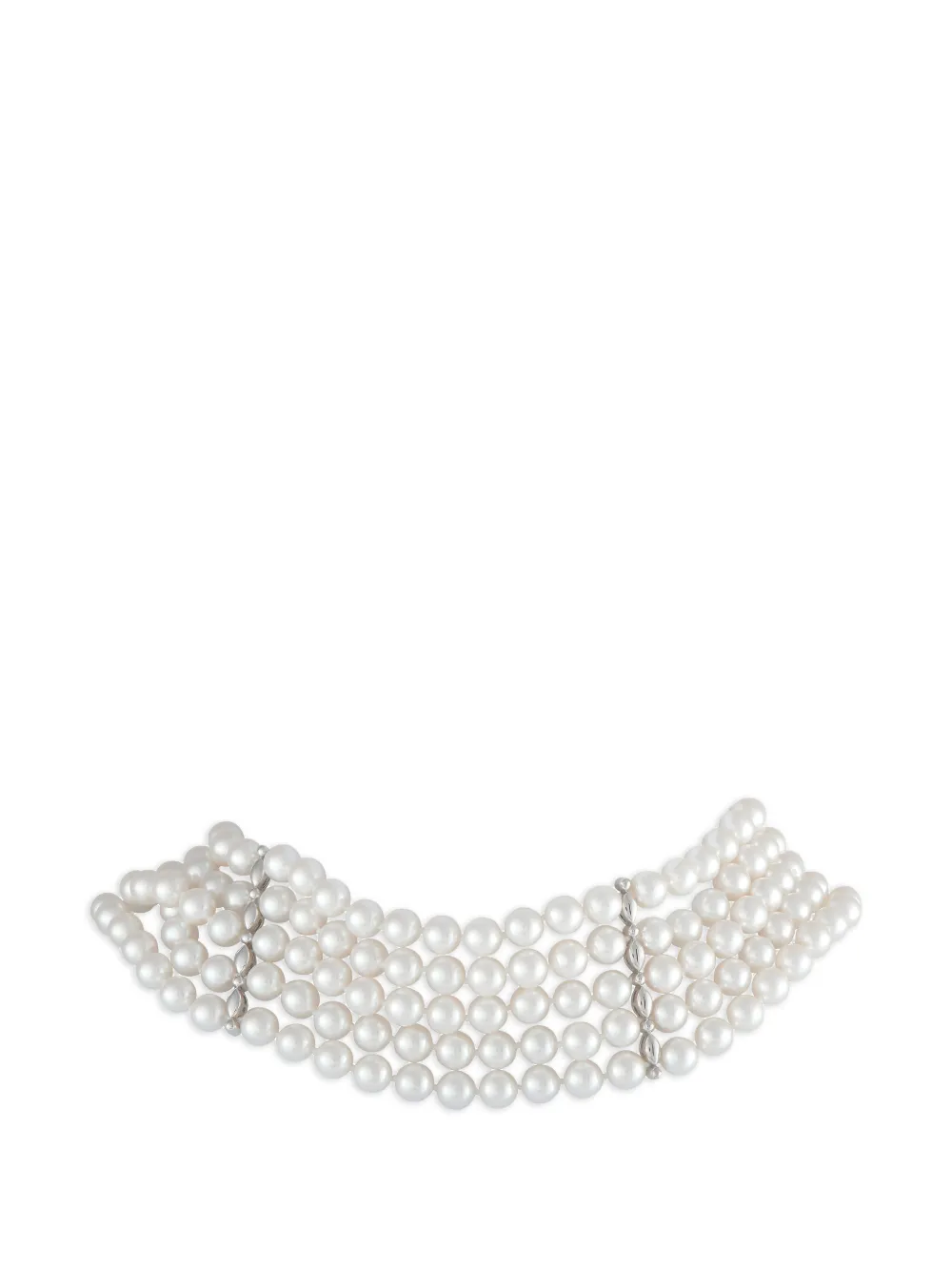 Assael five-row pearl choker necklace - Silber