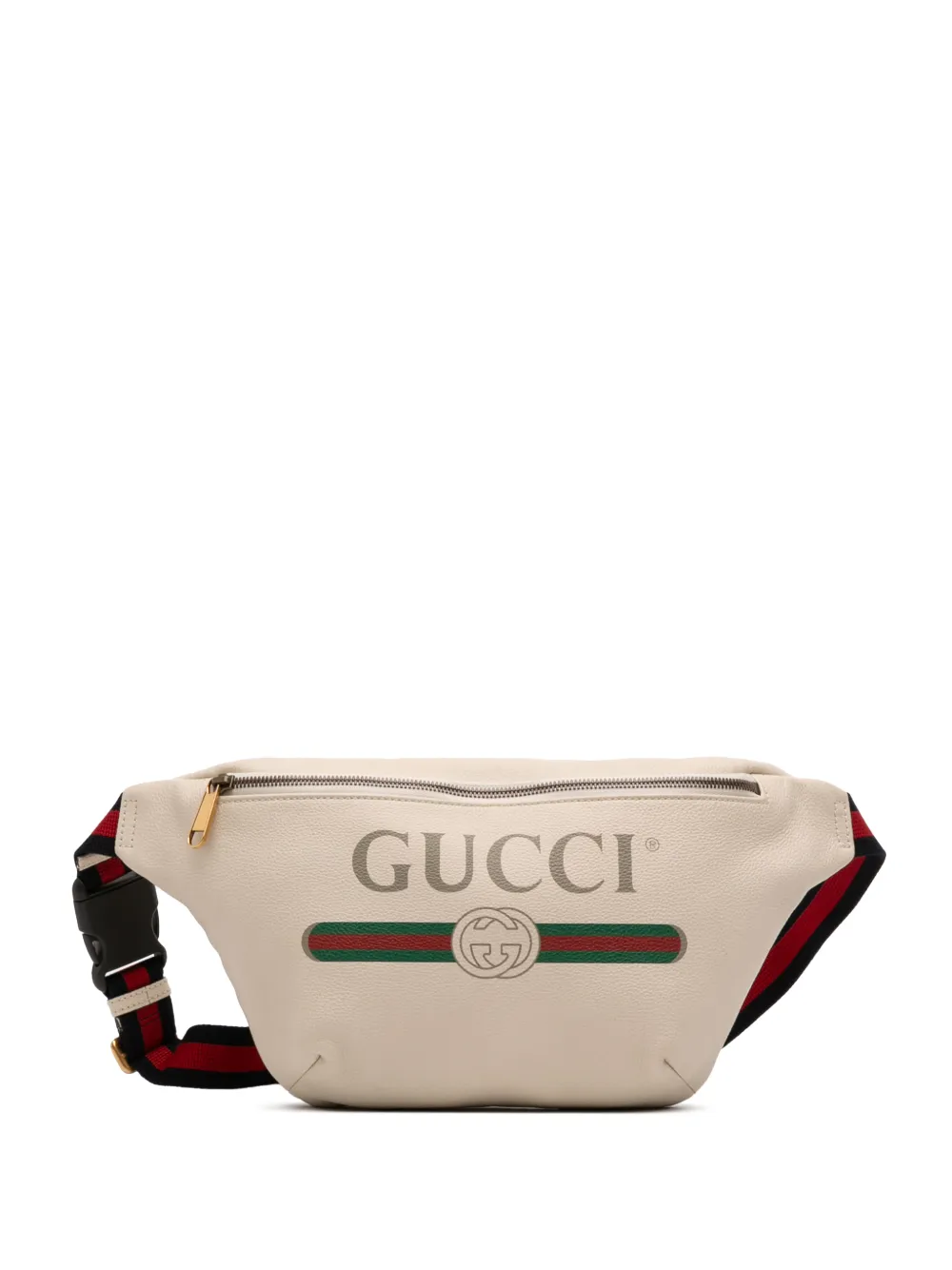 Gucci Pre-Owned 2016-2025 Leather Logo belt bag - Bianco