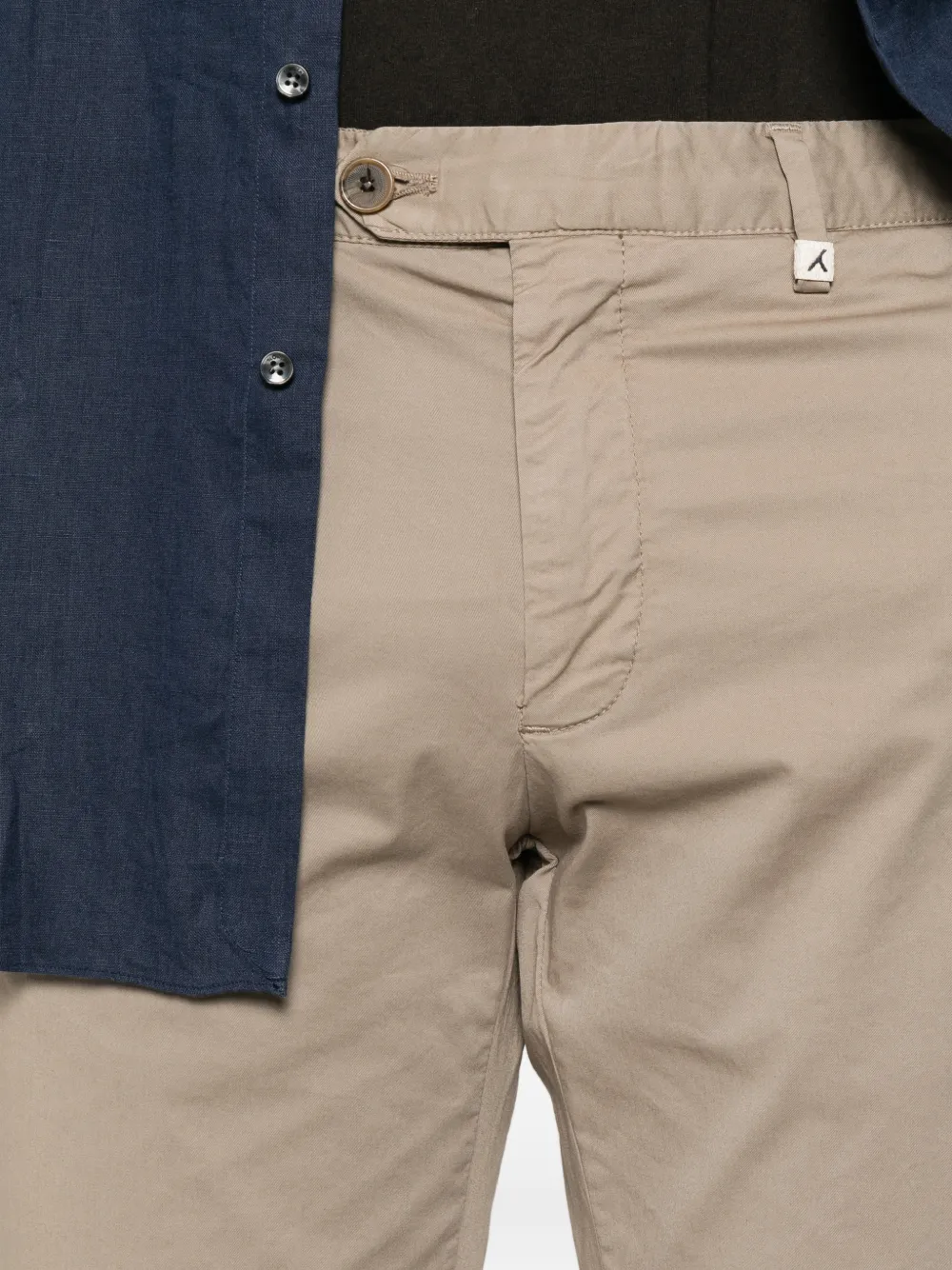 Myths Broek met knoopsluiting Beige