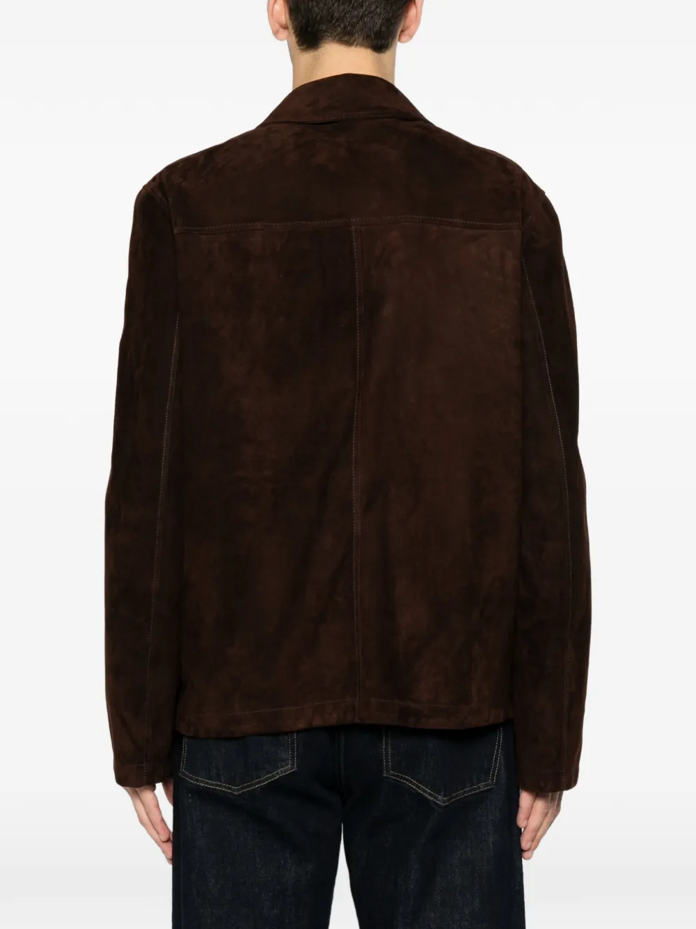 Salvatore Santoro Suède shirtjack Bruin