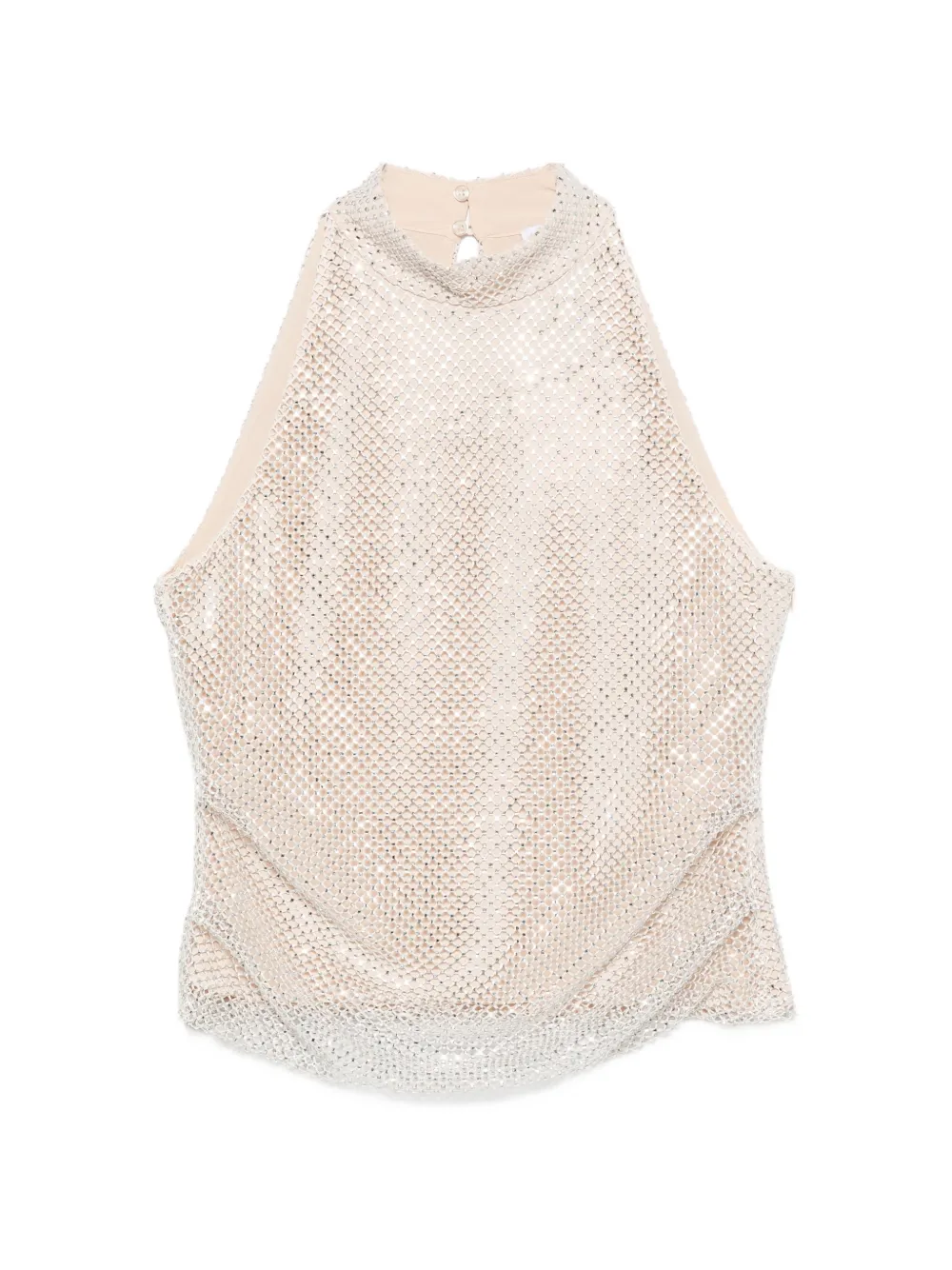 Marella crystal-embellished halterneck top - Toni neutri