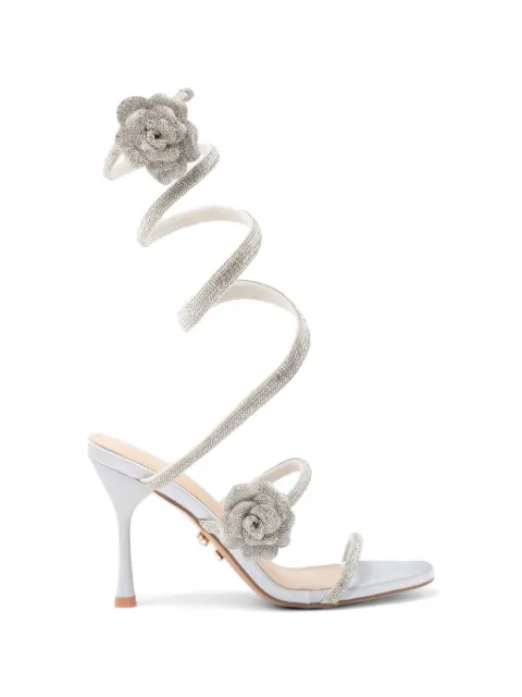 TWENTY FOURHAITCH sandalias con apliques florales y cristales