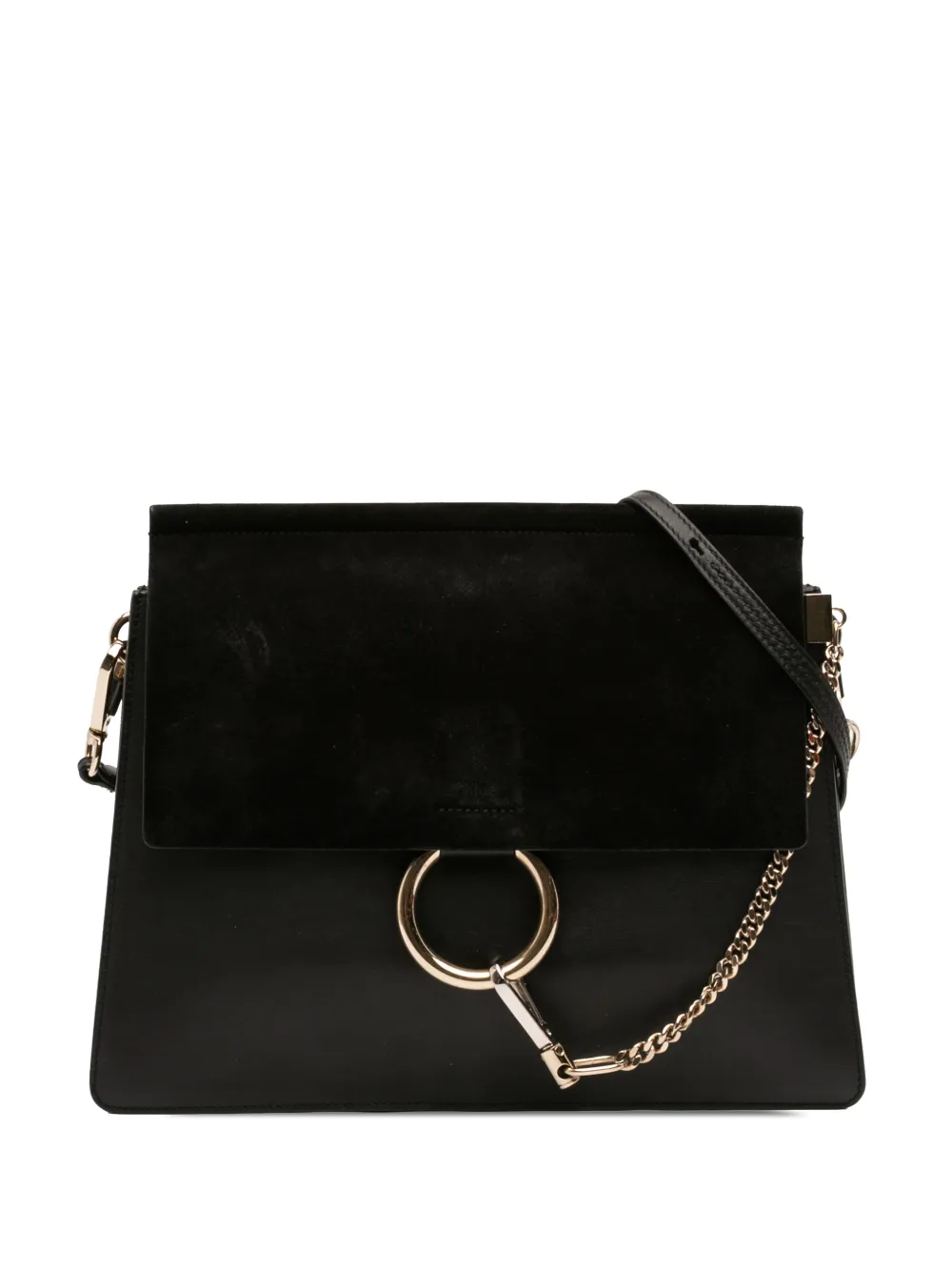 Chloé Pre-Owned 2017 Medium Calfskin and Suede Faye crossbody bag - Nero