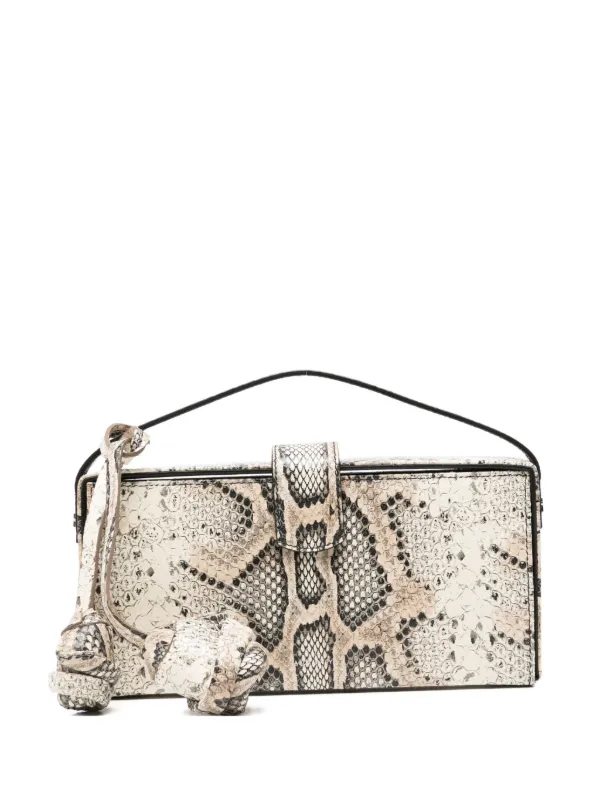 Magda Butrym Apolonia Snakeskin-effect Shoulder Bag in Neutrals