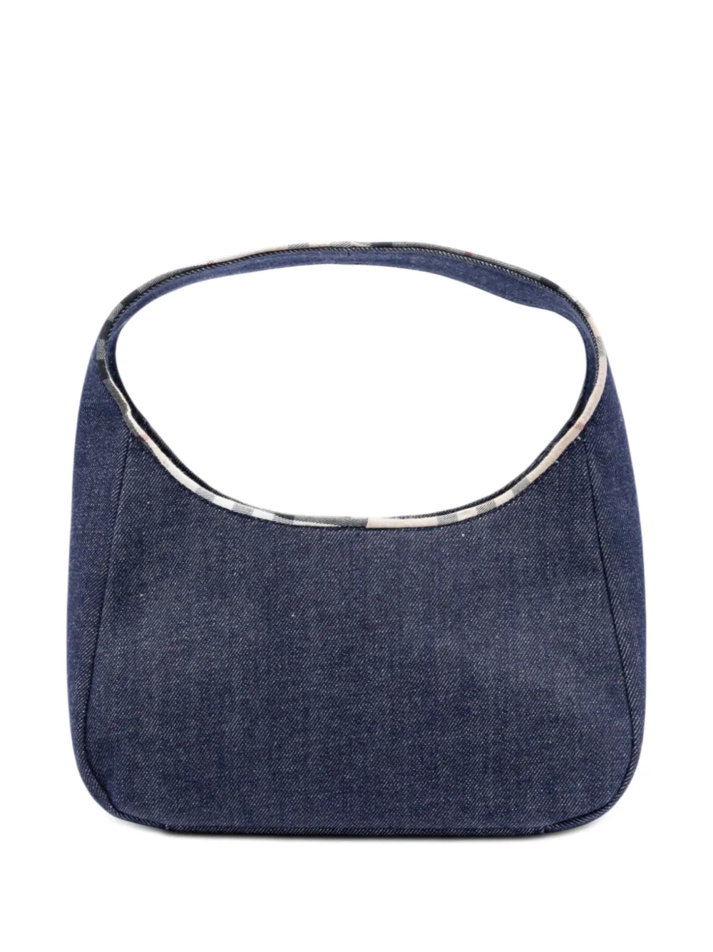 Burberry Pre-Owned 2000-2017 House Check Canvas Trimmed Denim handbag - Blu