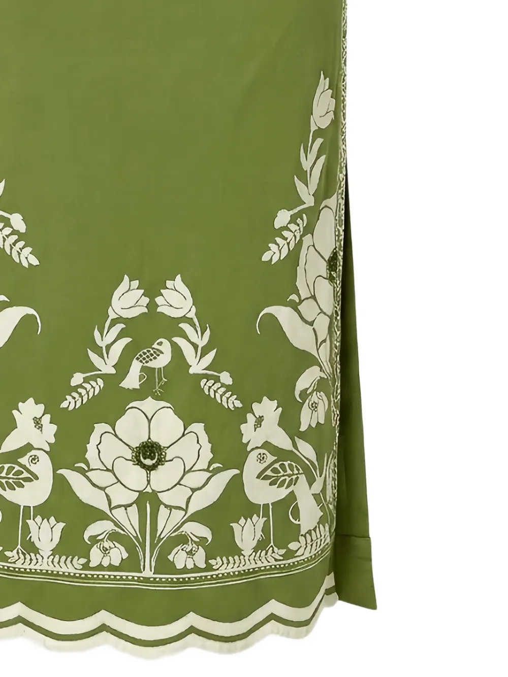  Scarlett Poppies Falda Larga Con Dobladillo Festoneado - Verde 