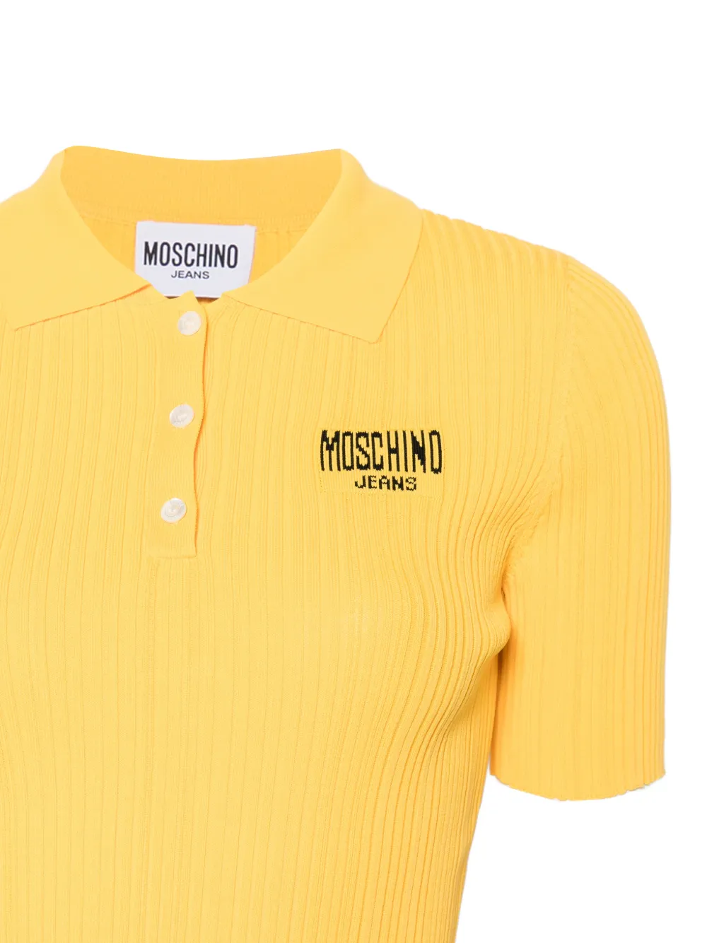 MOSCHINO JEANS T-shirt met geborduurd logo Geel