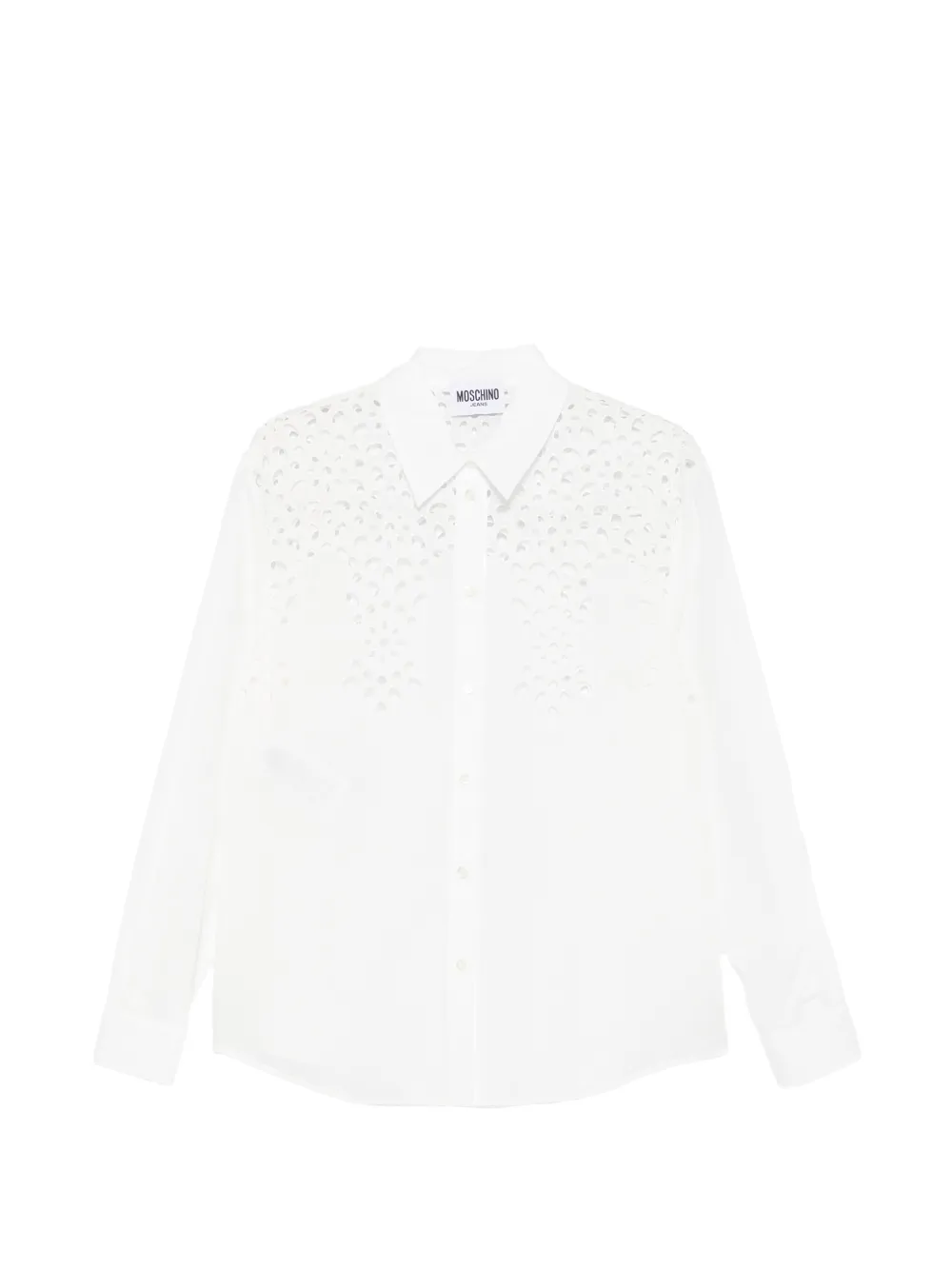 Moschino Broderie-anglaise Shirt In White