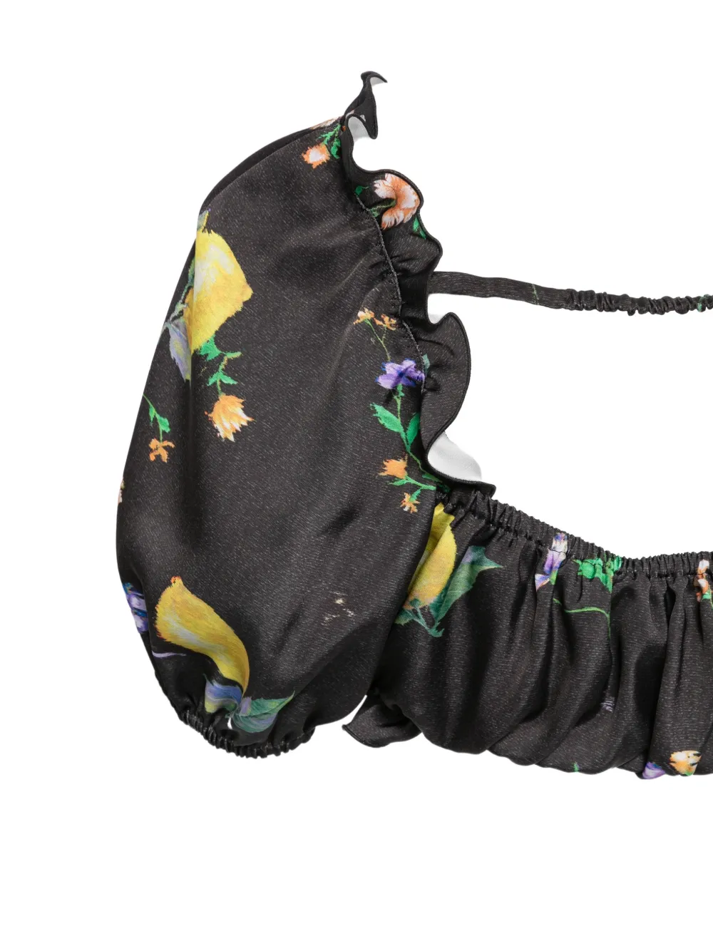 MOSCHINO JEANS Cropped top met bloemen-print Zwart