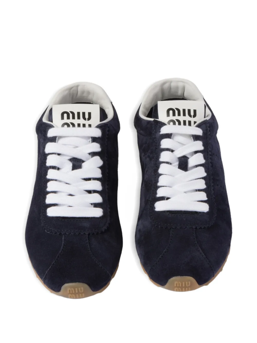 Miu Plume suède sneakers Blauw
