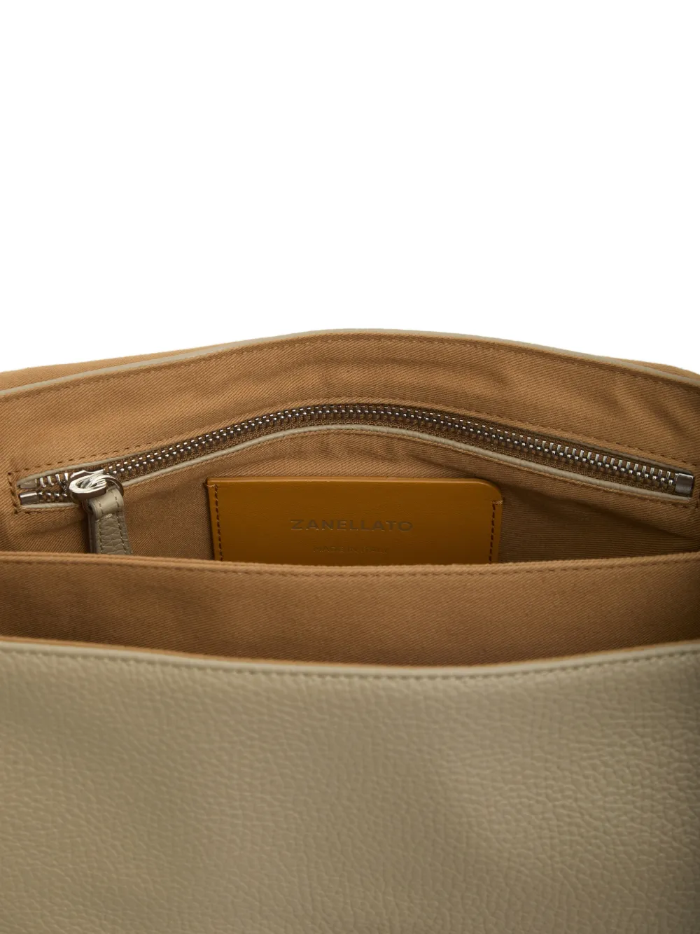 Zanellato Postina Daily kleine shopper van bewerkt leer Bruin
