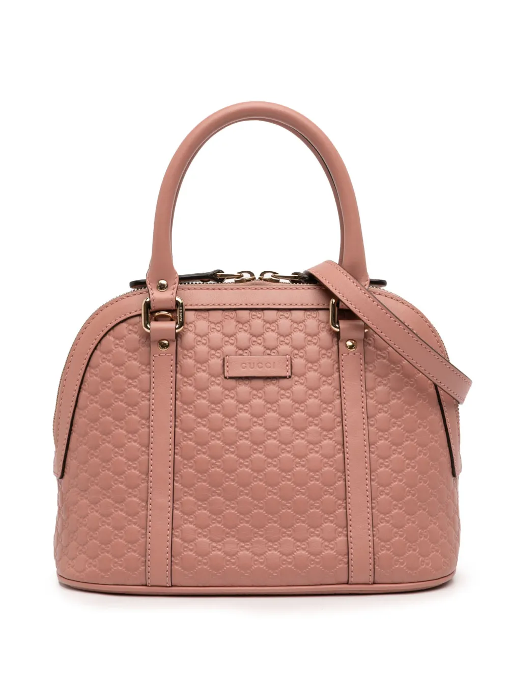 Gucci Pre-Owned 2016-2026 Mini Microguccissima Dome satchel - Rosa