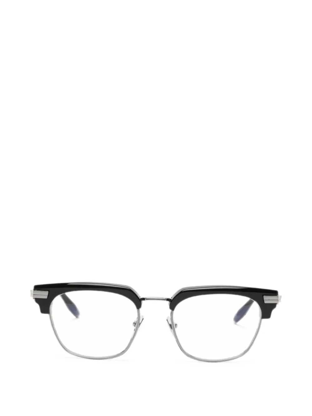 Akoni Hubble Browline-frame Glasses In Silver