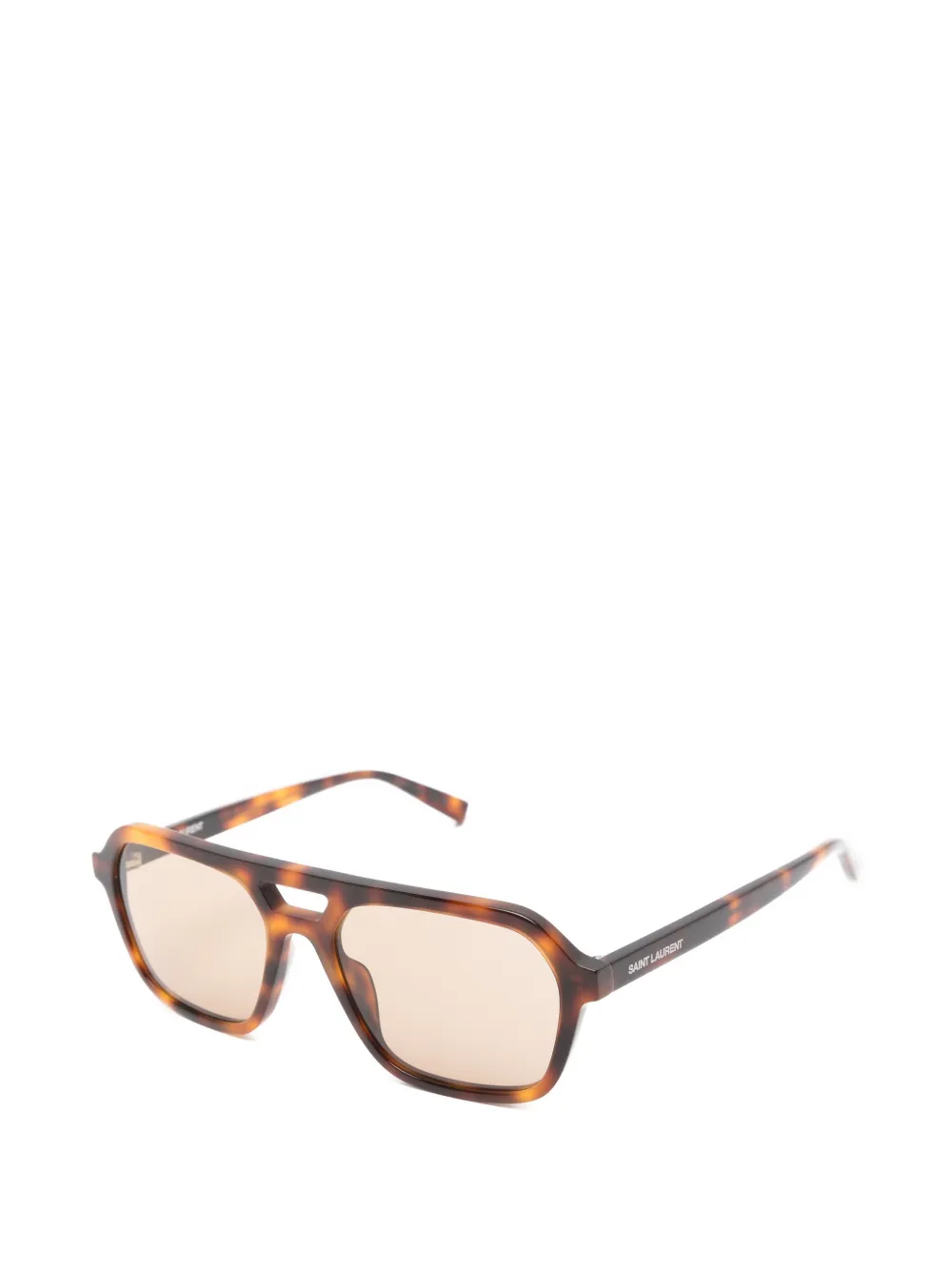 Saint Laurent Eyewear SL 905 zonnebril met piloten montuur en dubbele neusbrug Bruin