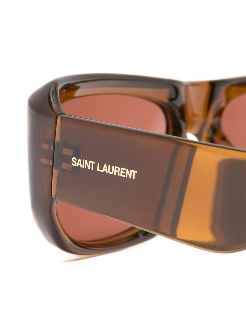 Saint Laurent Eyewear SL 869 zonnebril met rechthoekig montuur Bruin