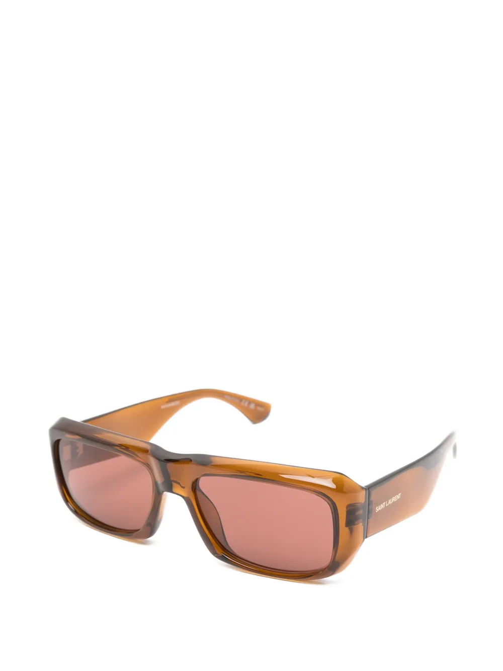 Saint Laurent Eyewear SL 869 zonnebril met rechthoekig montuur Bruin