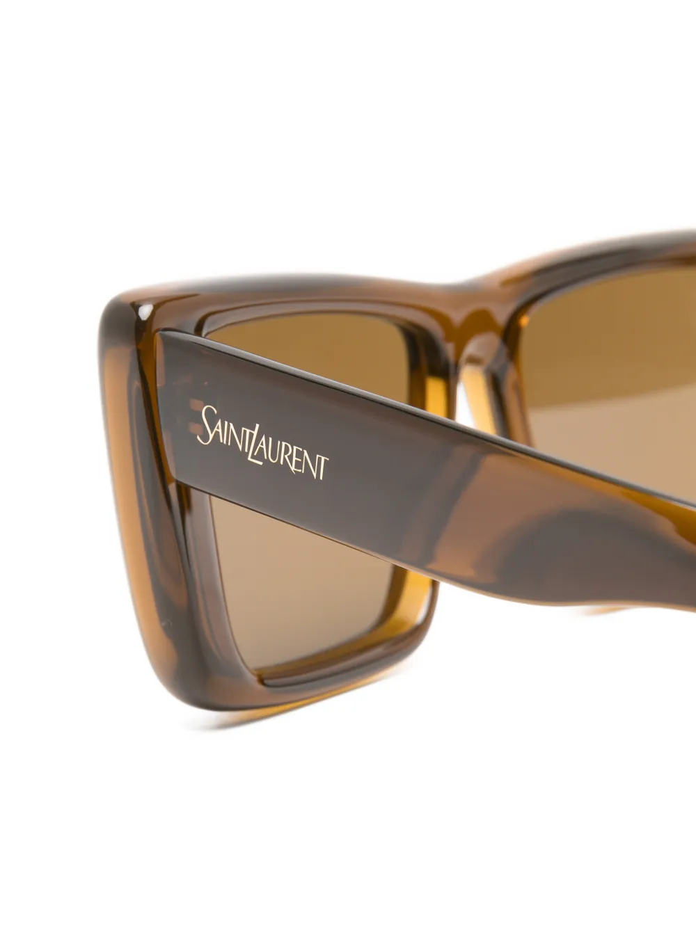 Saint Laurent Eyewear Howl zonnebril met vierkant montuur Bruin