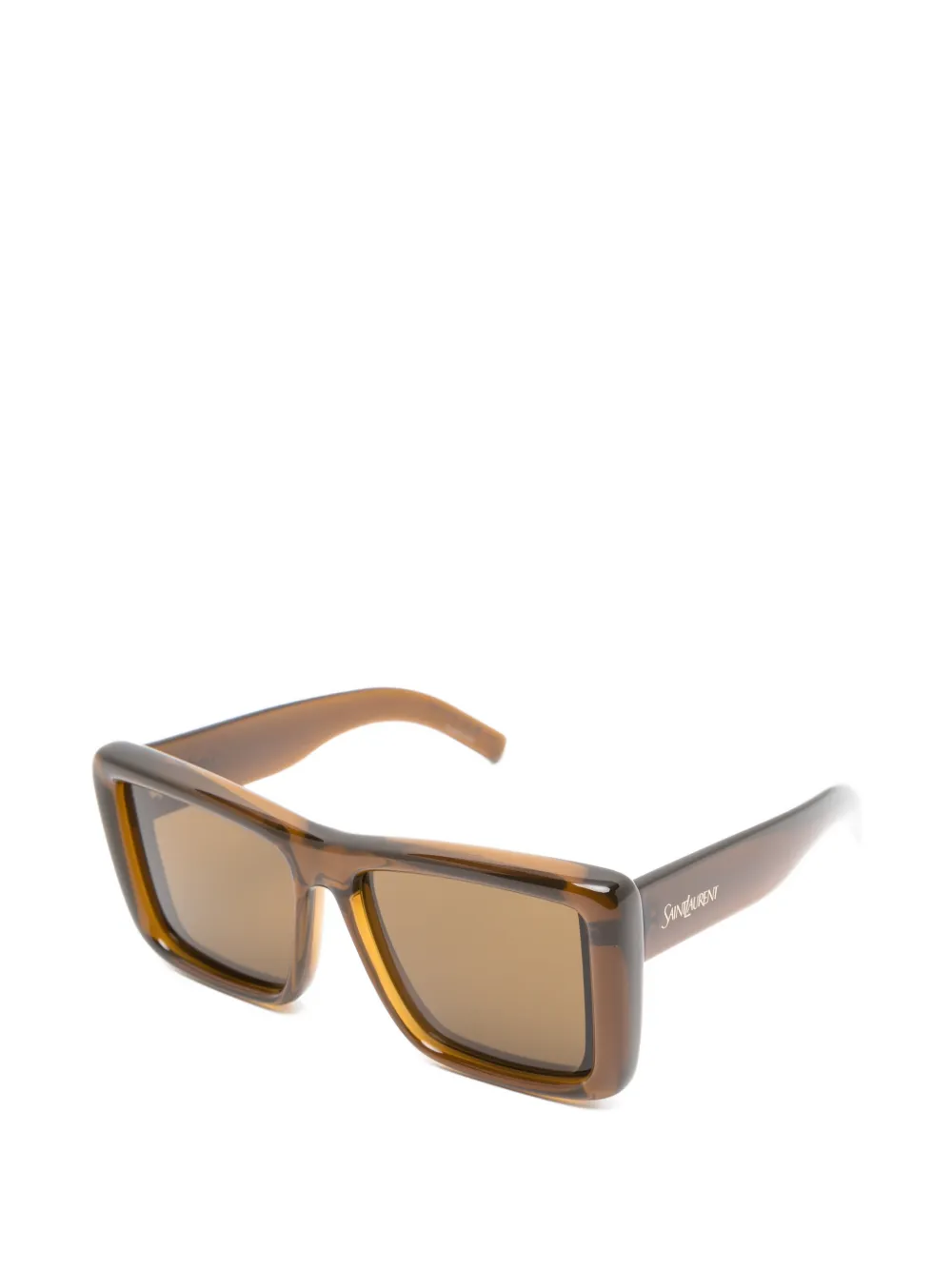 Saint Laurent Eyewear Howl zonnebril met vierkant montuur Bruin