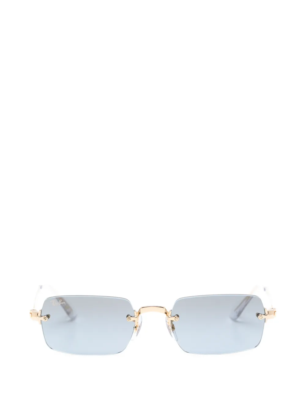Ray-Ban x A$AP ROCKY rimless rectangle-frame sunglasses - Oro