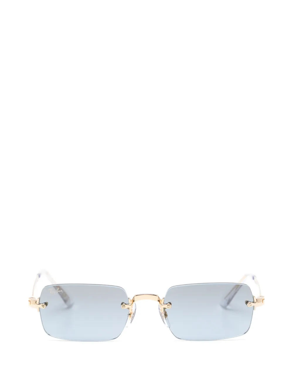 Ray-Ban x A$AP ROCKY rimless rectangle-frame sunglasses - Oro