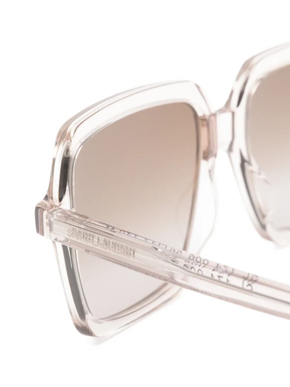 Saint Laurent Eyewear Zonnebril met vierkant montuur Beige