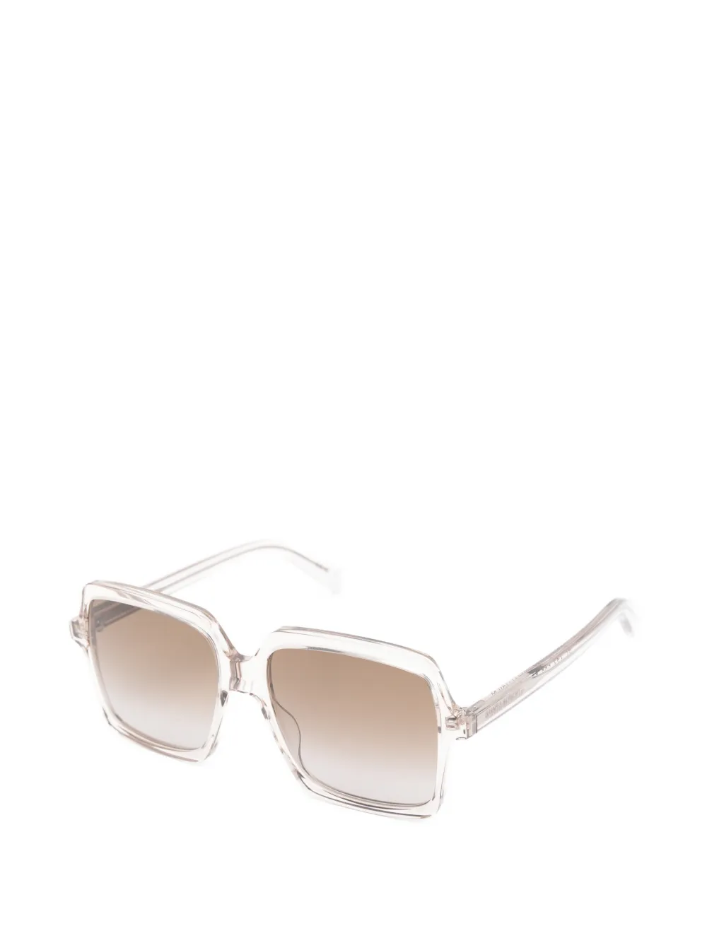 Saint Laurent Eyewear Zonnebril met vierkant montuur Beige