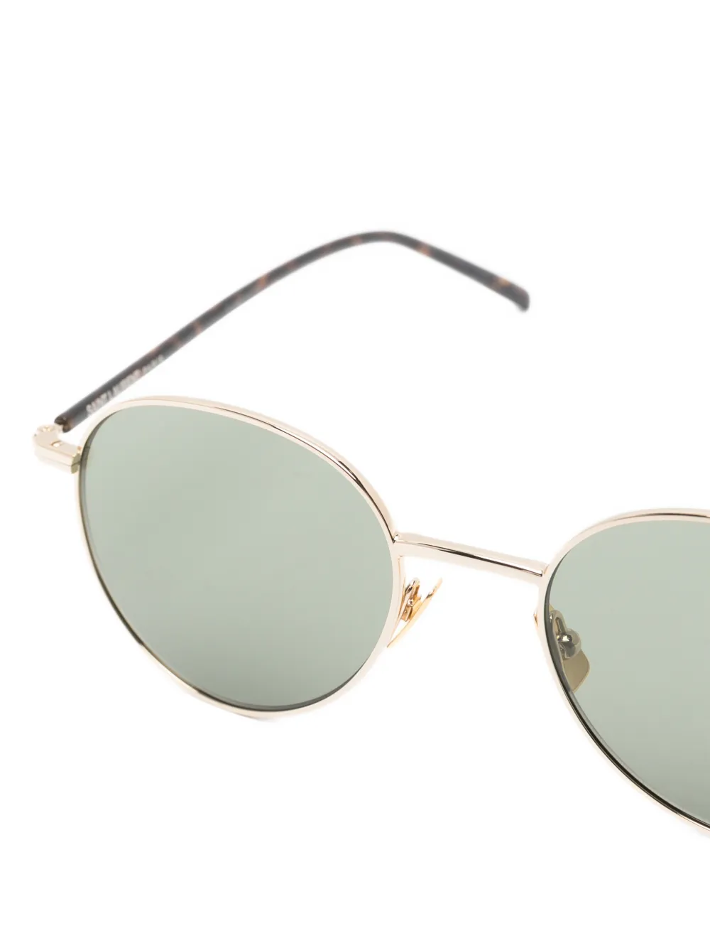 Saint Laurent Eyewear Zonnebril met rond montuur Goud