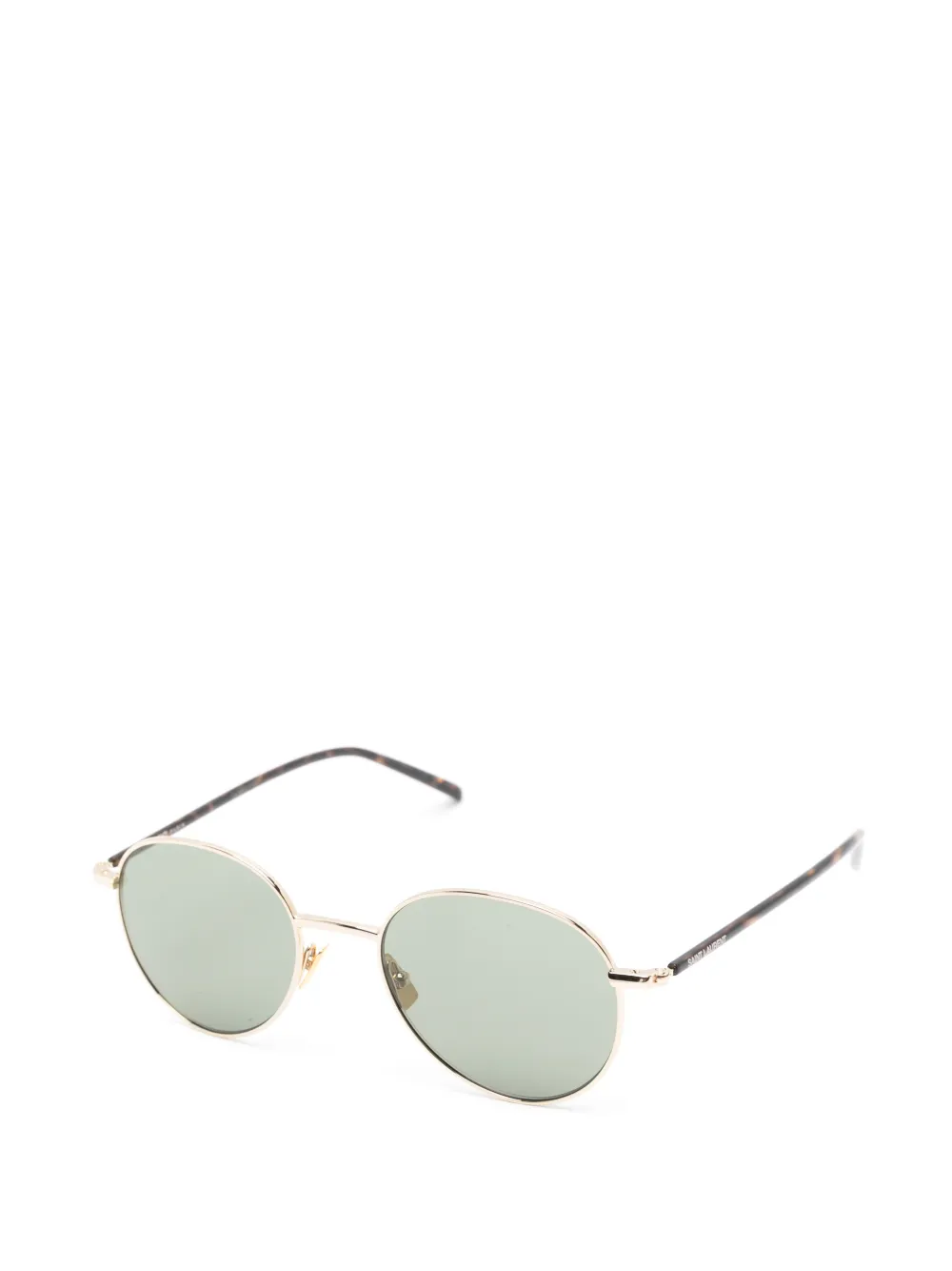 Saint Laurent Eyewear Zonnebril met rond montuur Goud