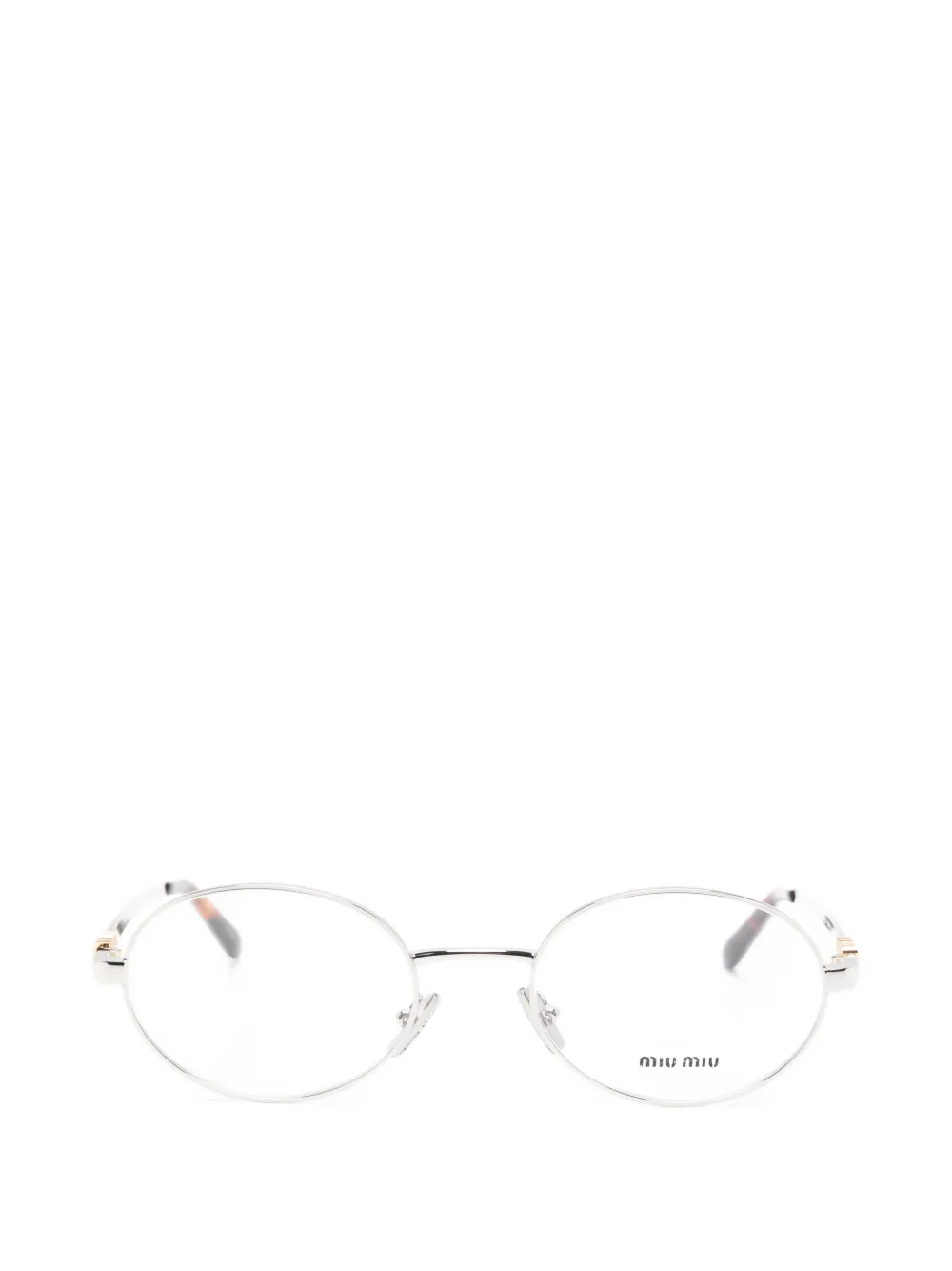Miu Miu Eyewear oval-frame glasses - Argento