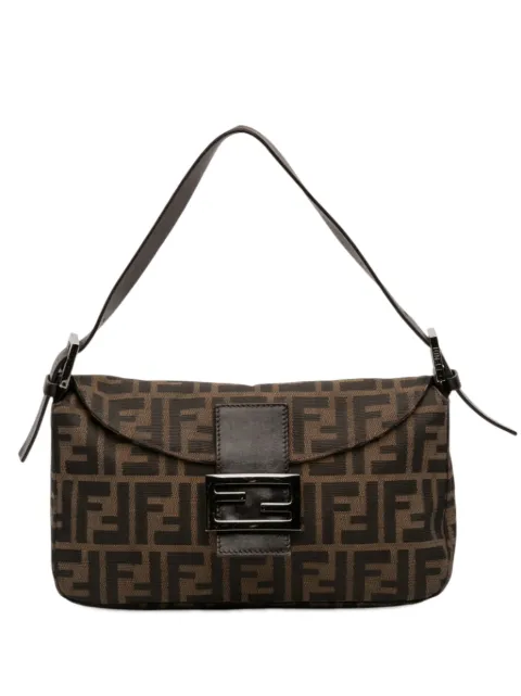 Fendi Pre-Owned 2000-2010 Zucca Canvas Double Flap shoulder bag