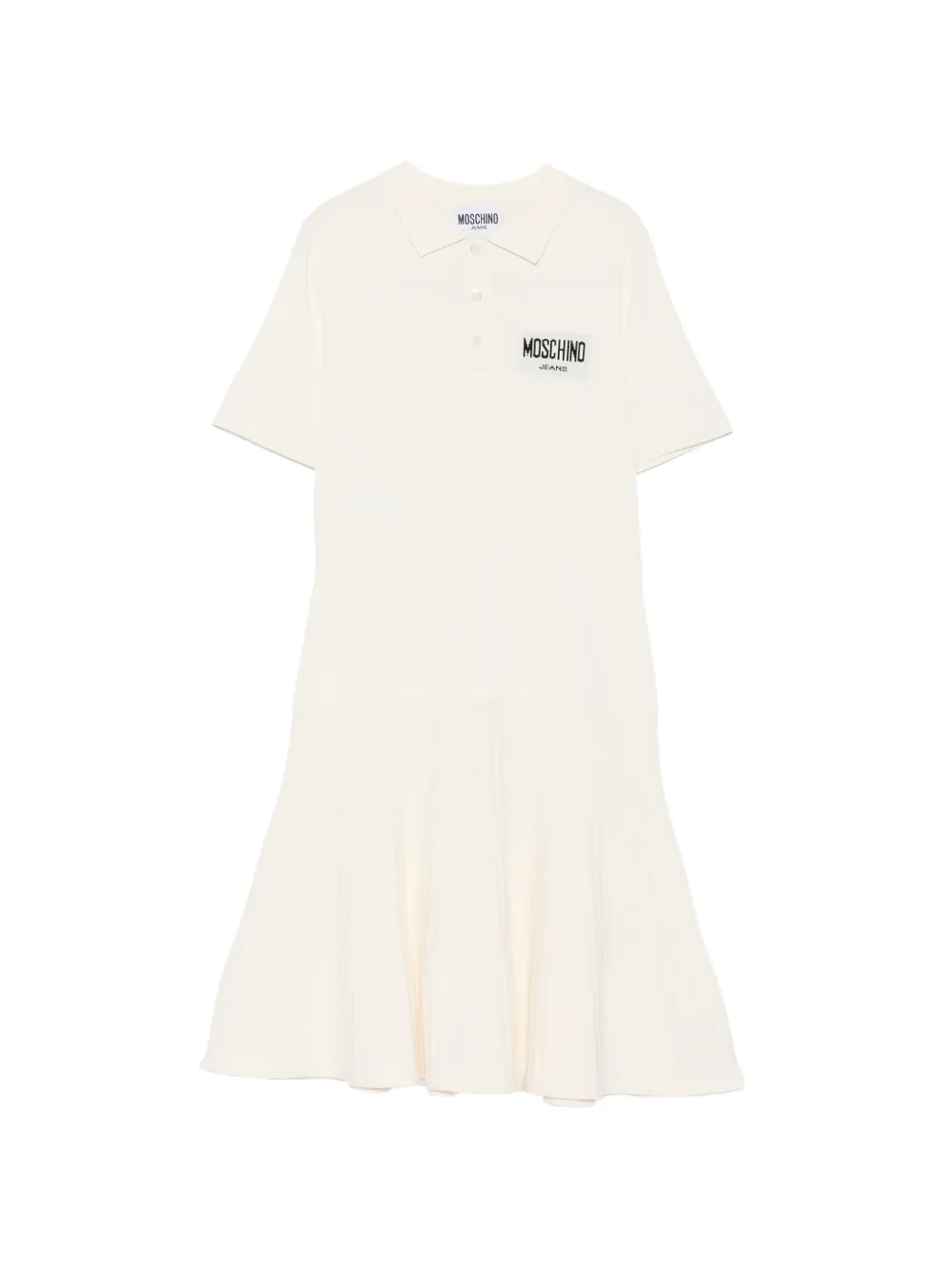 Moschino Logo-detail Mini Dress In Neutral