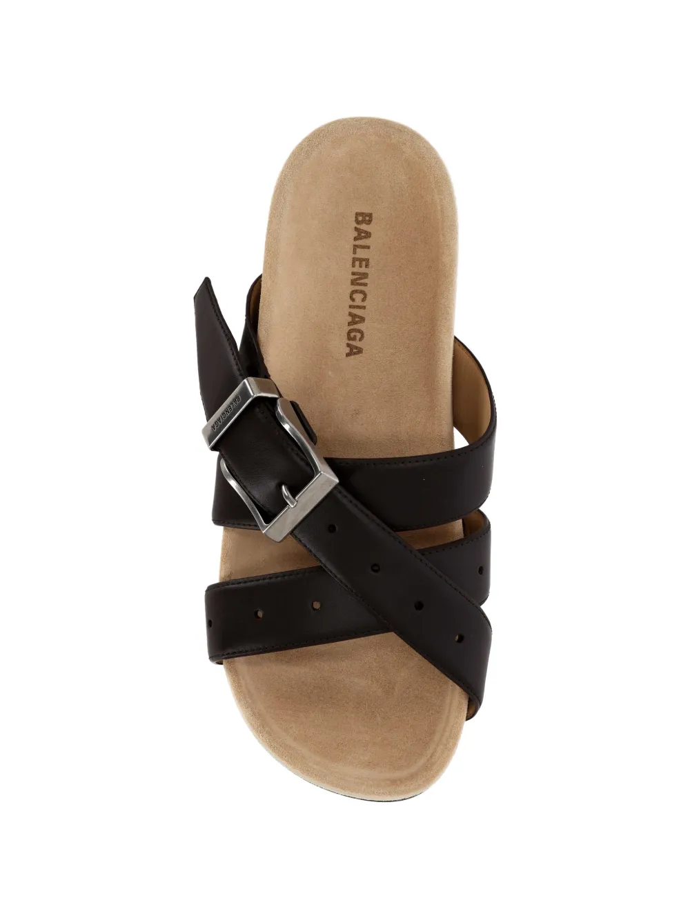 Balenciaga buckle-fastening multi-strap sandals Bruin