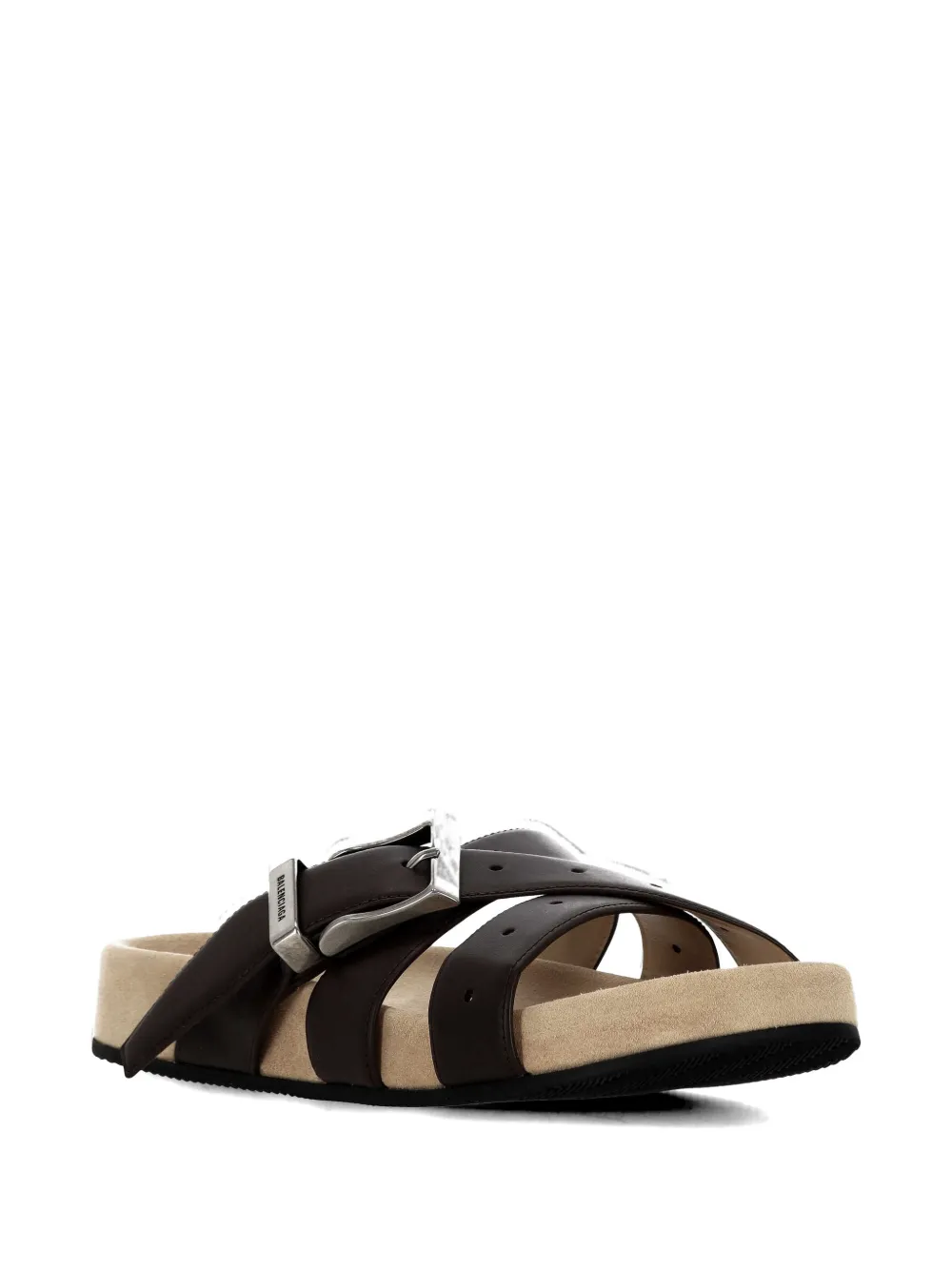 Balenciaga buckle-fastening multi-strap sandals Bruin