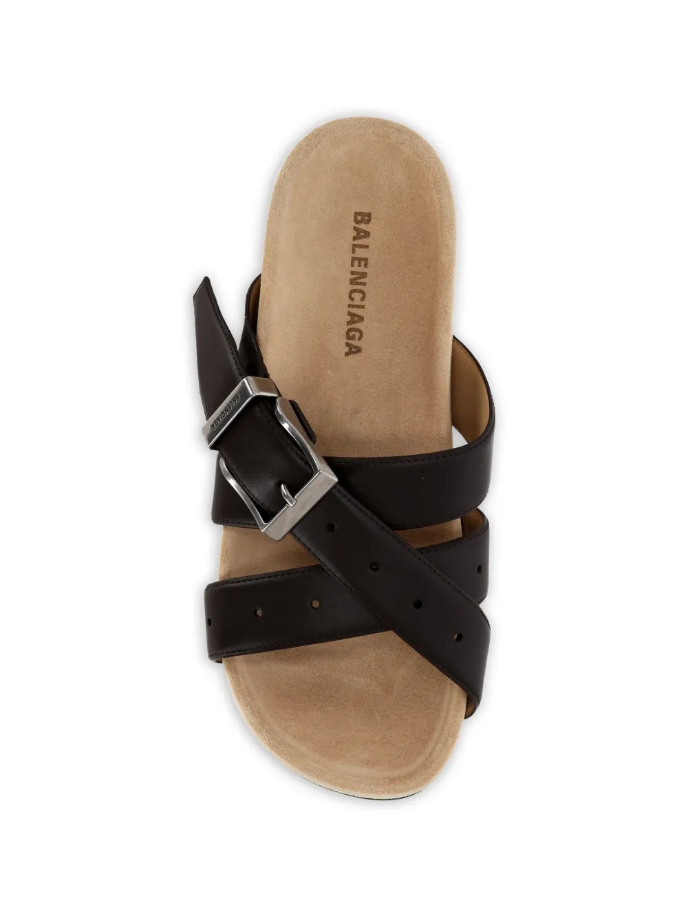  Balenciaga Sandali Con Fibbia - Marrone 